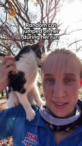 Meowing Cat Jumps on Jogger 🐱🏃‍♀️ — But Her Corgi Hates Cats 😳🐶💥