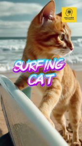 Surfing Cat