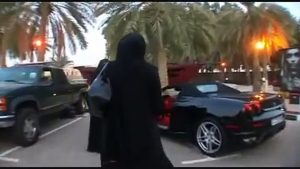 Dubai Girls Driving Ferrari - U.A.E (Women in Black)