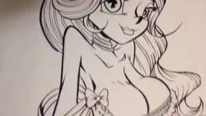 Speed Art Commission - Belle from Beauty & the Beast (Risque Dress)