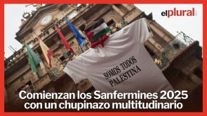 Comienzan los Sanfermines con un chupinazo protagonizado por mensajes de apoyo a Palestina
