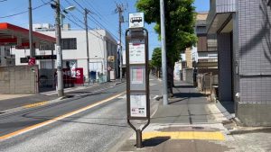 京成バス「南行徳駅・ハイタウン塩浜・新浦安駅行」王子マテリア裏門〜南行徳駅（篠崎キリスト教会からの帰り道）