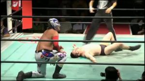 Bad Boy (Fujita "Jr" Hayato & Manjimaru) & Rasse vs. Kinya Oyanagi, Rui Hiugaji & Takeshi Minamino (Michinoku Pro)