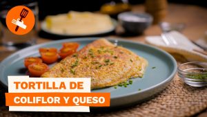 Tortilla de coliflor y queso