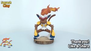 Pokémon Figures Making - Infernape!! Fire_Fighting Pokémon _ Clay Art