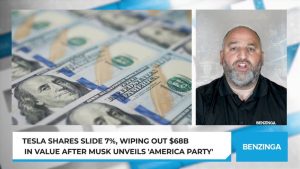 Tesla Shares Slide 7%, Wiping Out $68B in Value After Musk Unveils 'America Party'