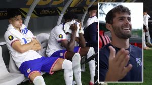 Christian Pulisic appears all smiles on his return to Milan just hours after the United States' defeat in the Gold Cup and turning his back on Mauricio Pochettino