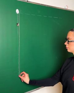 Physics magic happening on a chalkboard ✨📚