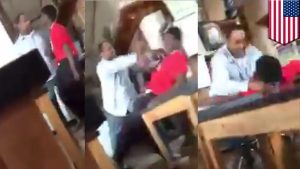 Cocky student chokeslammed by badass teaching assistant