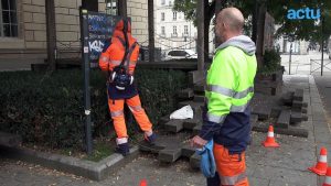 Jérôme fait la chasse aux graffitis à Rennes