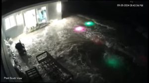 CCTV Footage Shows House Submerged by Rising Floodwaters in Florida