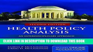 [PDF] Health Policy Analysis: An Interdisciplinary Approach Full Online