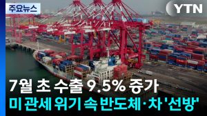 7월 초 수출 9.5% 증가...미 관세 위기 속 반도체·차 '선방' / YTN
