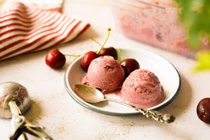 Helado de cerezas