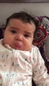 Baby Reacts With Different Expressions as Mom Makes Playful Noises