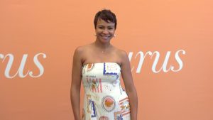 Carly Hughes 2025 Gurus Beauty Awards Citrus-Colored Carpet