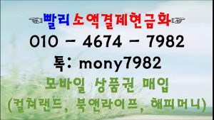 **0lo 4674 7982 ~*카톡 mony7982 소액결제현금화 빨리소액^^