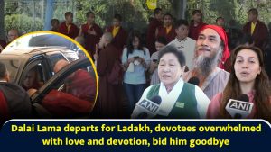 Dalai Lama departs for Ladakh, devotees overwhelmed with love and devotion, bid him goodbye