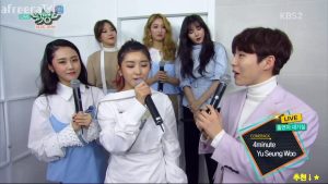 [뮤뱅160205] 4Minute+유승우 - 출연자 대기실