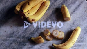 Sliced fresh banana on a table