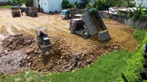 Amazing!! Project Update Bulldozer Komatsu D31P and D20P with Professionals team Dump truck 5 Ton