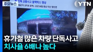휴가철 많은 차량 단독사고, 치사율 6배나 높다...운전 주의 / YTN