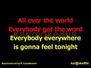 karaoke ELO All Over the World