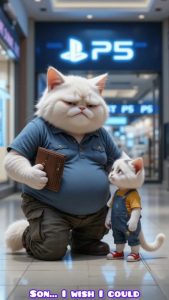 Small Kitten Wanted A PS 5🙂 | But His Dad Has Nothing🥺 Heart-Touching Animation