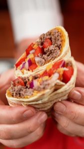 Wrap with beef and cheddar!