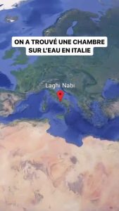 On a trouvé une chambre sur l’eau en Italie 😍 📍🇮🇹