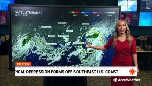 Forecasters expect tropical depression to strengthen before landfall in South Carolina
