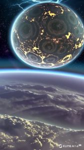 End of earth and moon