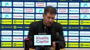 Simeone: "Parece que todo va a terminar mañana pero queda mucha Liga y entrar en la Europa League"