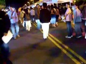 Motorcycle runs into crowd of hundreds!